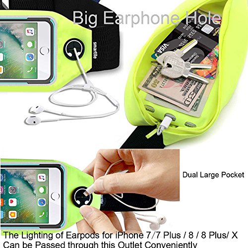 Smartlle Fanny Pack Running Belt Waist Phone Holder/Bag Women Men For Iphone 13 12 11 Pro Max/Xr/Xs Max/X/8/7/6S Plus, Samsung Galaxy S/A/Note, Lg, Moto, All Mobiles Up To 7'',Gym Workout Fitness Gear #TOP3