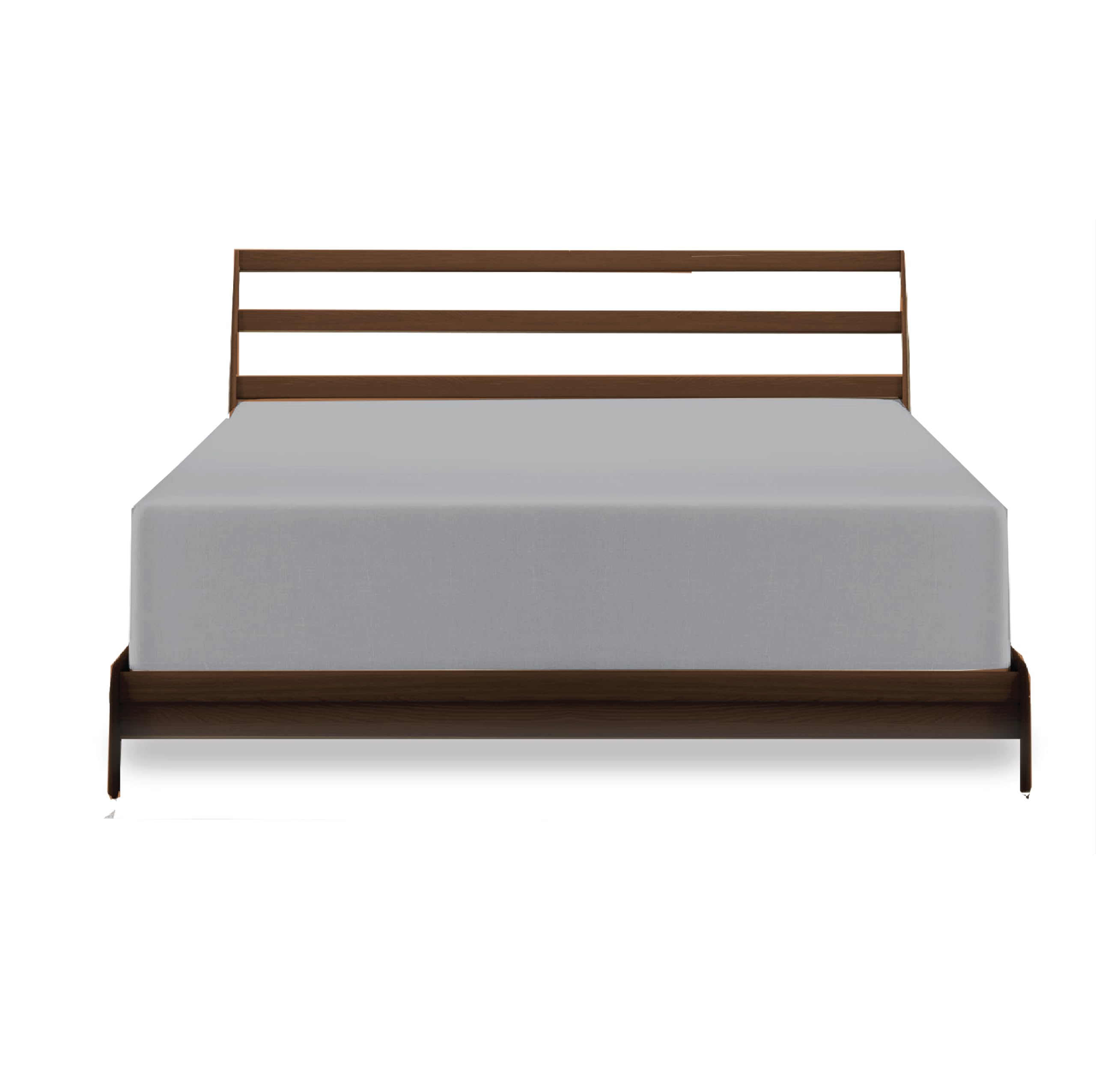APEX FURNISHINGS Super king Fitted Sheet – Grey Bottom Bed Sheets Bedding with 25cm Deep Pocket - 183cm x 200cm — image 1