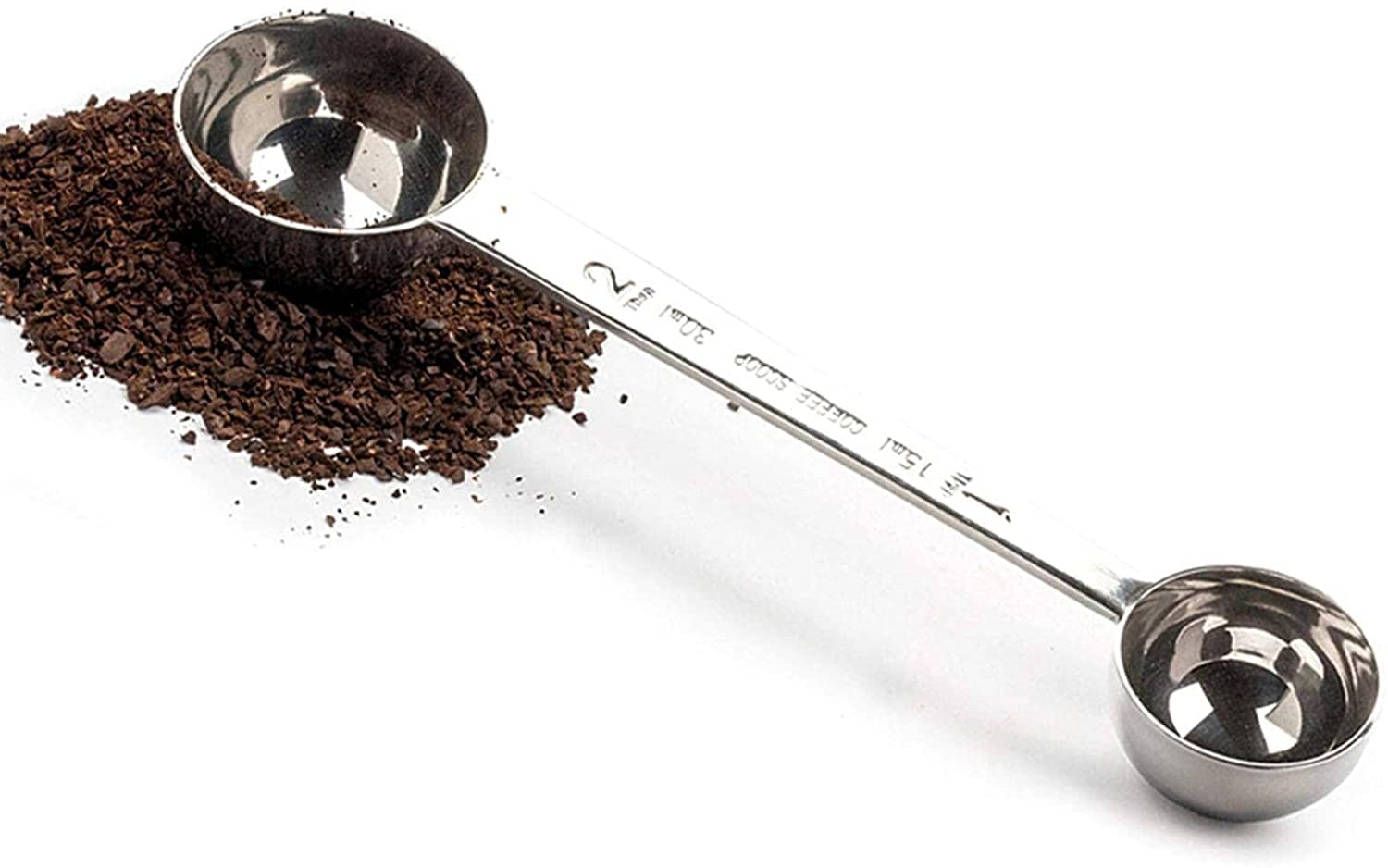 Löffel Restaurants 1 stück edelstahl kaffee löffel tee messlöffel doppelt ende zucker erscheinungsspoon küche kaffeezubehör Esslöffel Hause