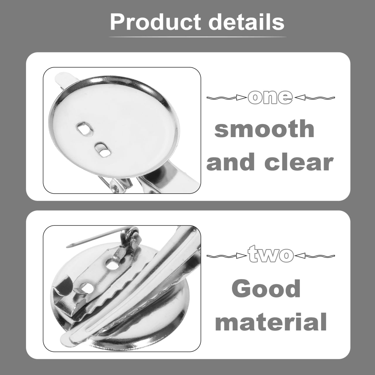 20 Pezzi Base Per Spille EXCEART | Vassoi Per Creare Badge Fai Da Te | Accessori Gioielli - Foto 14