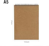 VEESUN A5 Rajzfüzet 4 db, 160 GSM, Akvarell Papír, Kraft Borító, Ceruza és Festékhez 2