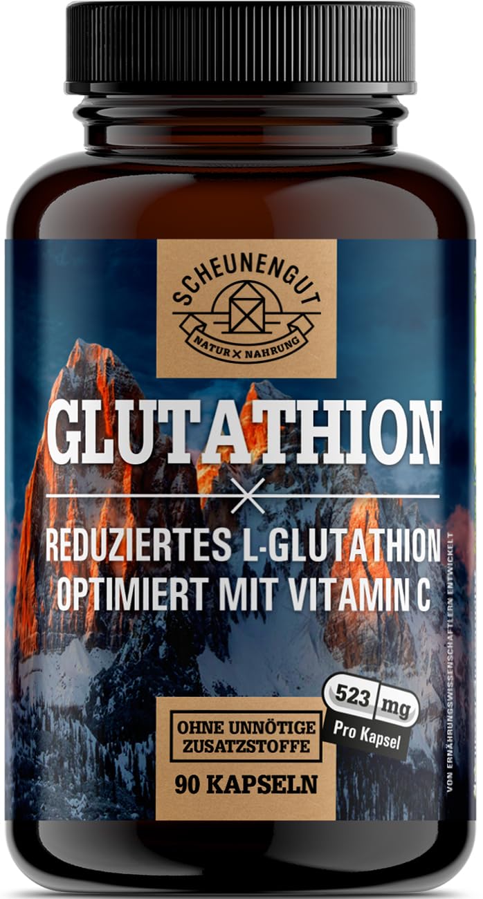 glutathione millenium Capsules Important: 1040 mg High Dose Per Dose Pure Glutathione Reduced (L-Shape) Gluthation from Fermentation in Germany Vegan + Laboratory Tested DE SCHEUNENGUT Health & Personal Care Quels sont les aliments