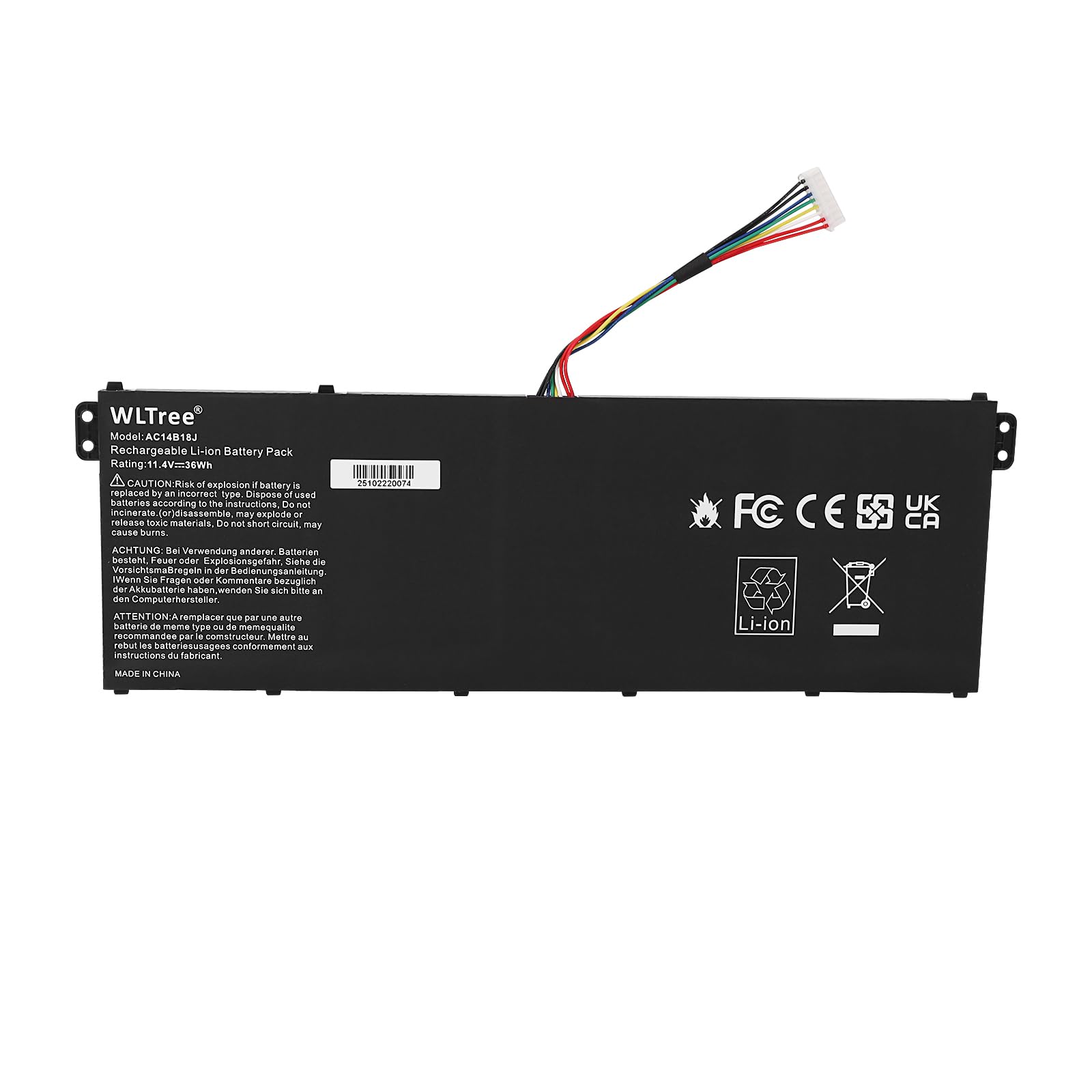 AC14B13J AC14B18J 3ICP5/57/80 Batteria per Acer Aspire ES1-111M ES1-131 ES1-521 ES1-522 ES1-531 ES1-533 ES1-571 ES1-731 ES1-731G, Chromebook 11 CB3-111 13 CB5-311, Extensa 2519 Battery