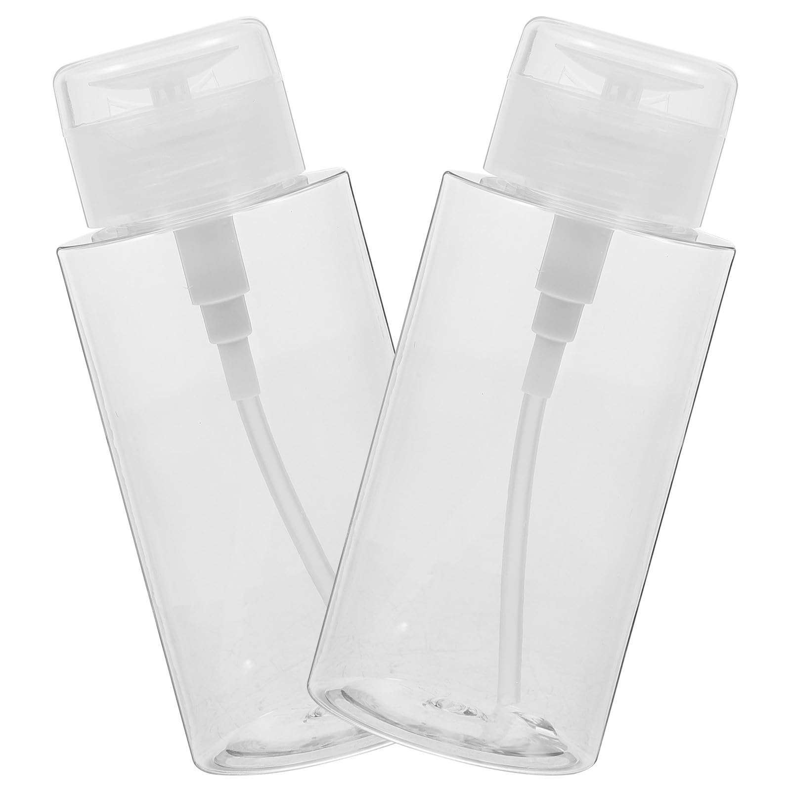 Flacons Pompe Vide 300 ML en PETG Transparent pour Cosmétiques et Démaquillant | Lot de 2