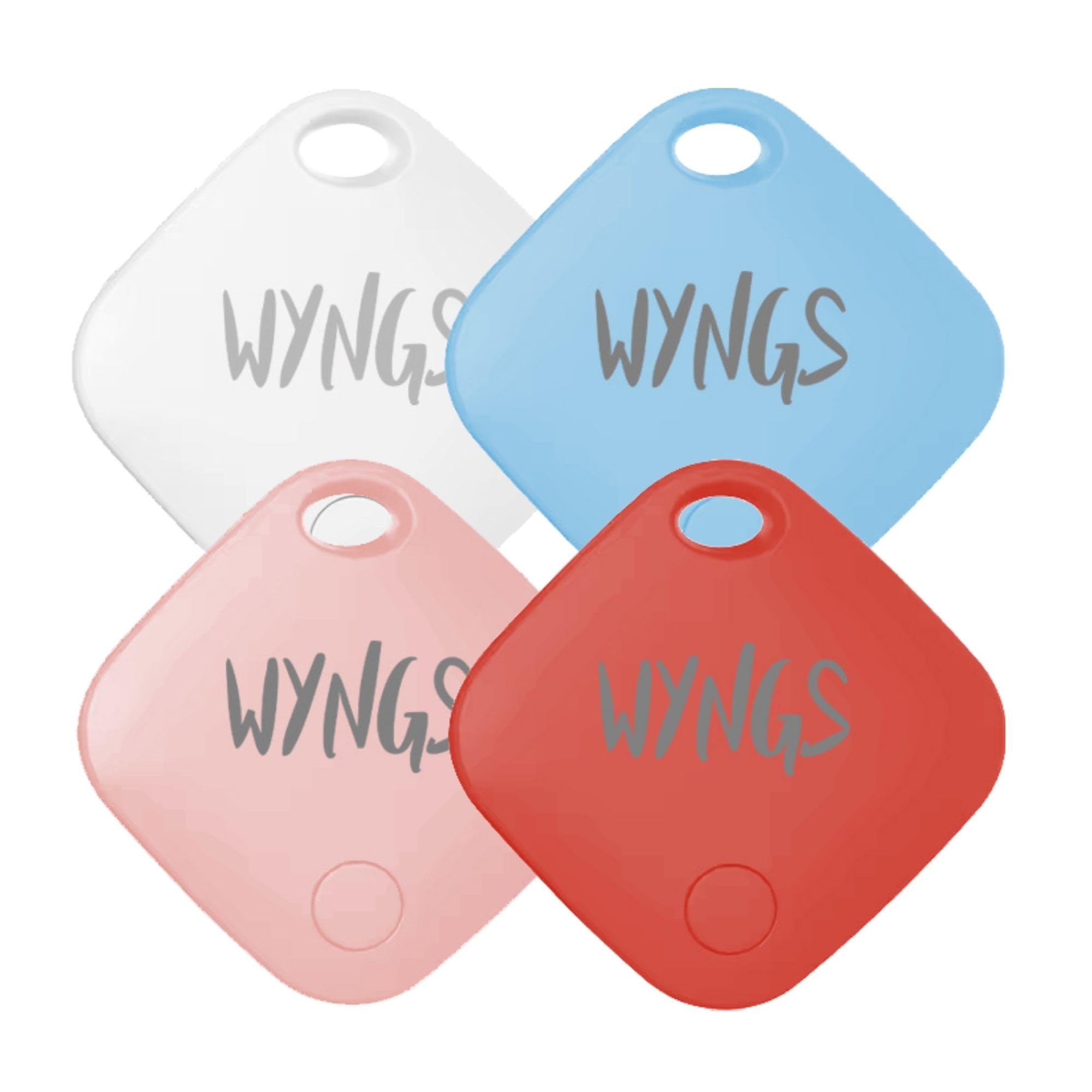 WYNGS Smart Air Tag, Porte-clés Intelligent (Compatible Uniquement avec iPhone) - Multicolore - Lot de 4