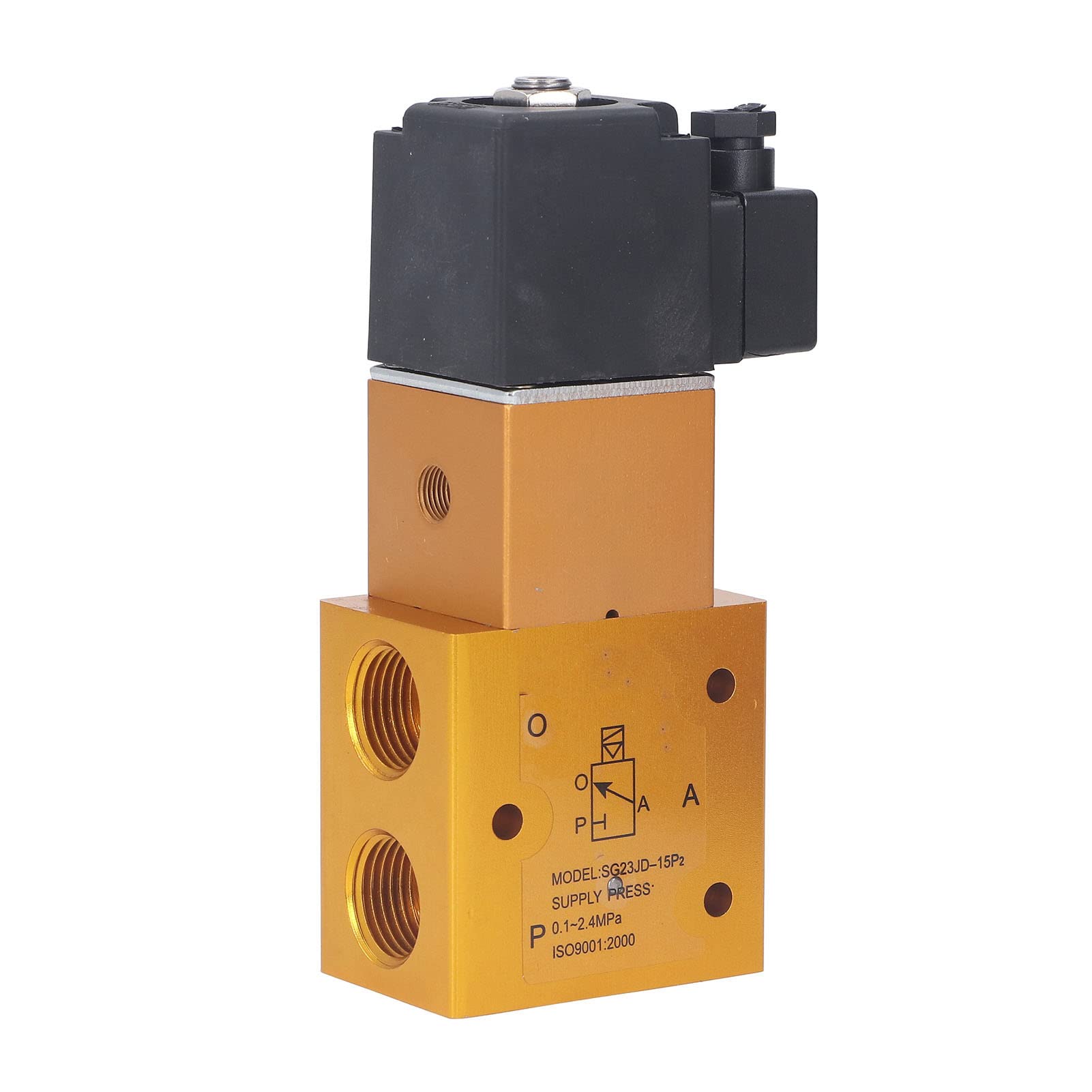 Changor Elettrovalvola a 3 Vie, Struttura in Ottone da 15 Mm (AC220V)