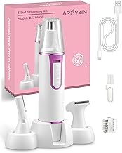 Nose Hair Trimmer for Women,3 in 1 Rechargable Nose Trimmer for Women 2025 Professional Upgrade Painless Noses Hair Trimmer Dual Edge Blades with IPX7 Waterproof for Easy Cleansing,White