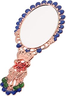 Retro Vanity Mirror Vintage Hand Mirror Porta...