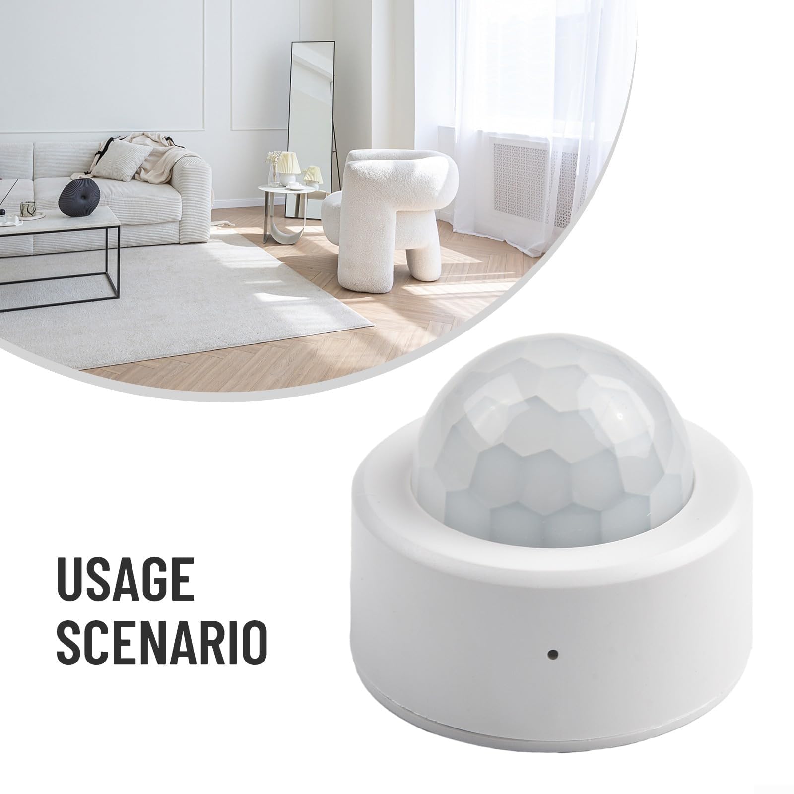 Zigbee 3.0 PIR-Bewegungssensor, kabelloser PIR-Bewegungssensor, 120° Erfassungswinkel, 5 m Erfassungsabstand für Heim-Sicherheitssysteme (10 Stück)