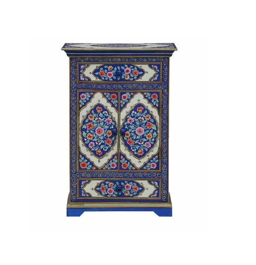 Image of Biven Wooden Sideboard Cabinet for Living Room | Wooden Storage Cabinet for Home | Handcrafted Solid Wood Cabinet for Storage Furniture for Home | Handpainted