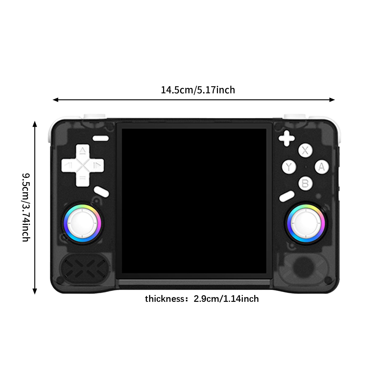 XF40H Handheld Spielkonsole 4Zoll IPS 128GB WLAN & Koop-Modus (Schwarz) | 720x720 IPS, 20+ Emulatoren, 22000+ Spiele, Linux OS, 3,5mm Klinke, ideal für unterwegs
