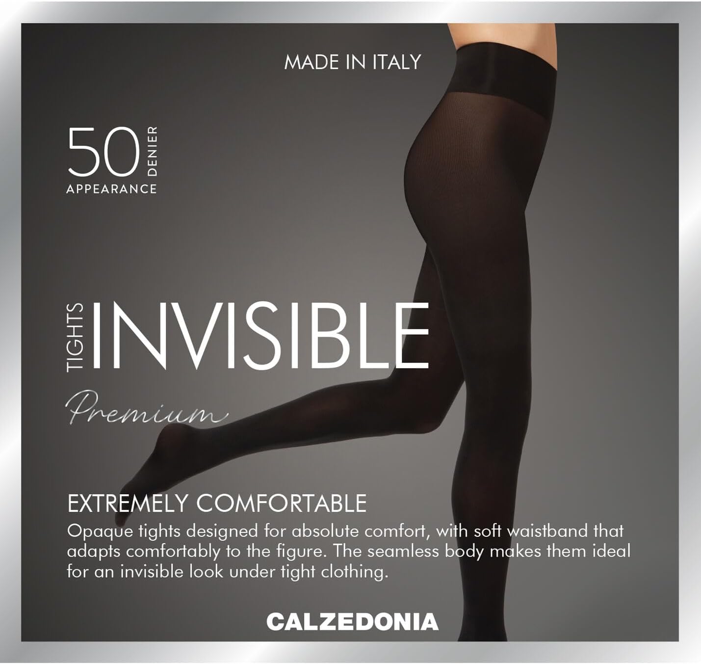 CALZEDONIA Woman's Opaque Matte Invisible 50 Denier Tights - Image 6