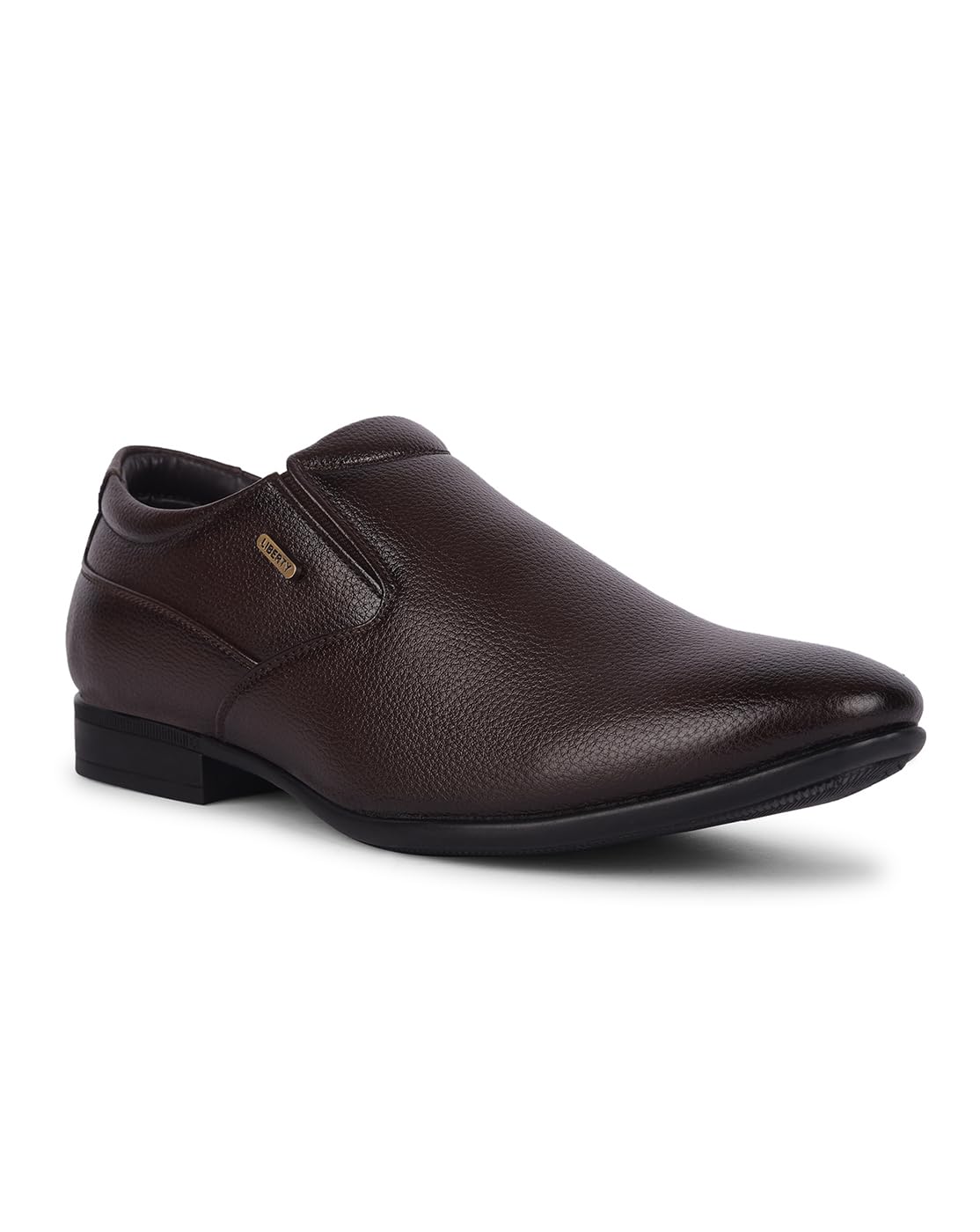 LibertyFortune UVL-31 Men’s Non Lacing Formal Shoes - Black, Brown - Synthetic Leather Slip-on with Cushioned Footbed - Stylish Wedding and Office Footwear - Comfortable and Lightweight