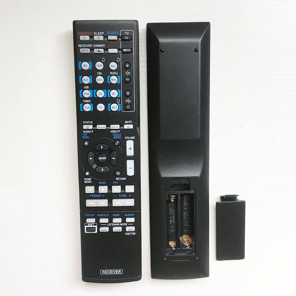 Kassionel AXD7739 Replacement Remote Control Compatible for Pioneer VSX-45 VSX-830 VSX-830-K VSX-454 5.2-Channel AV Receiver