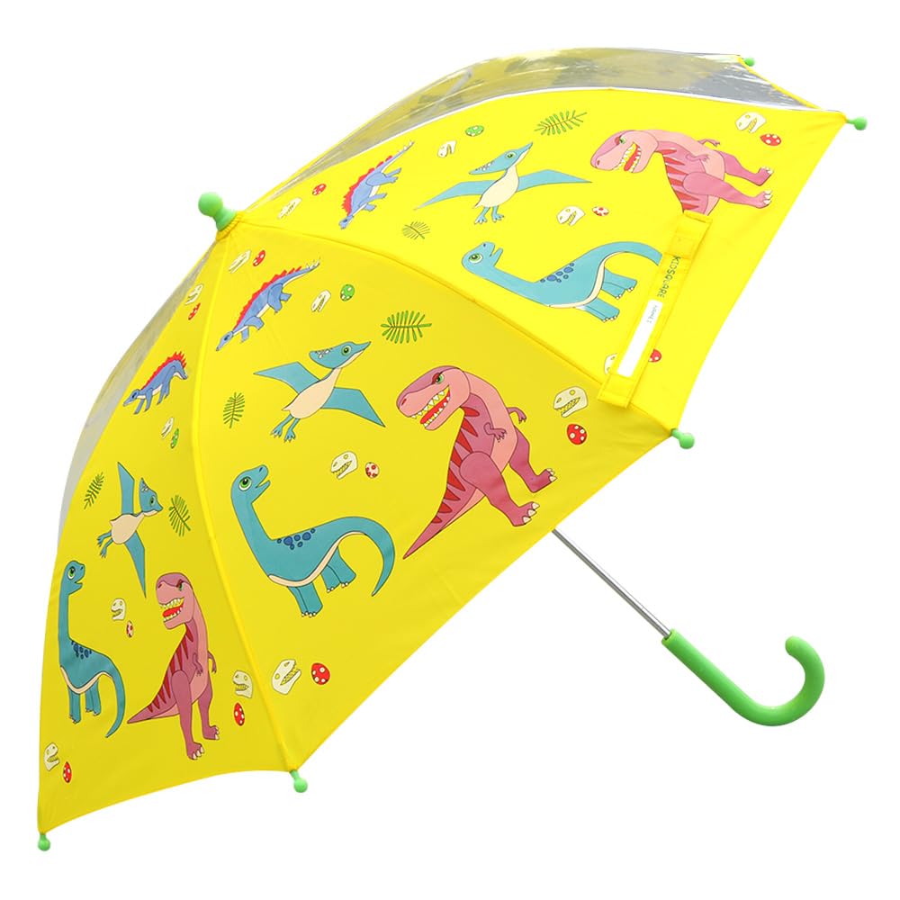 Merciband Kids translucent type Color changing umbrella (3 options) Easy Grip Curved Handle, Safety Transparent