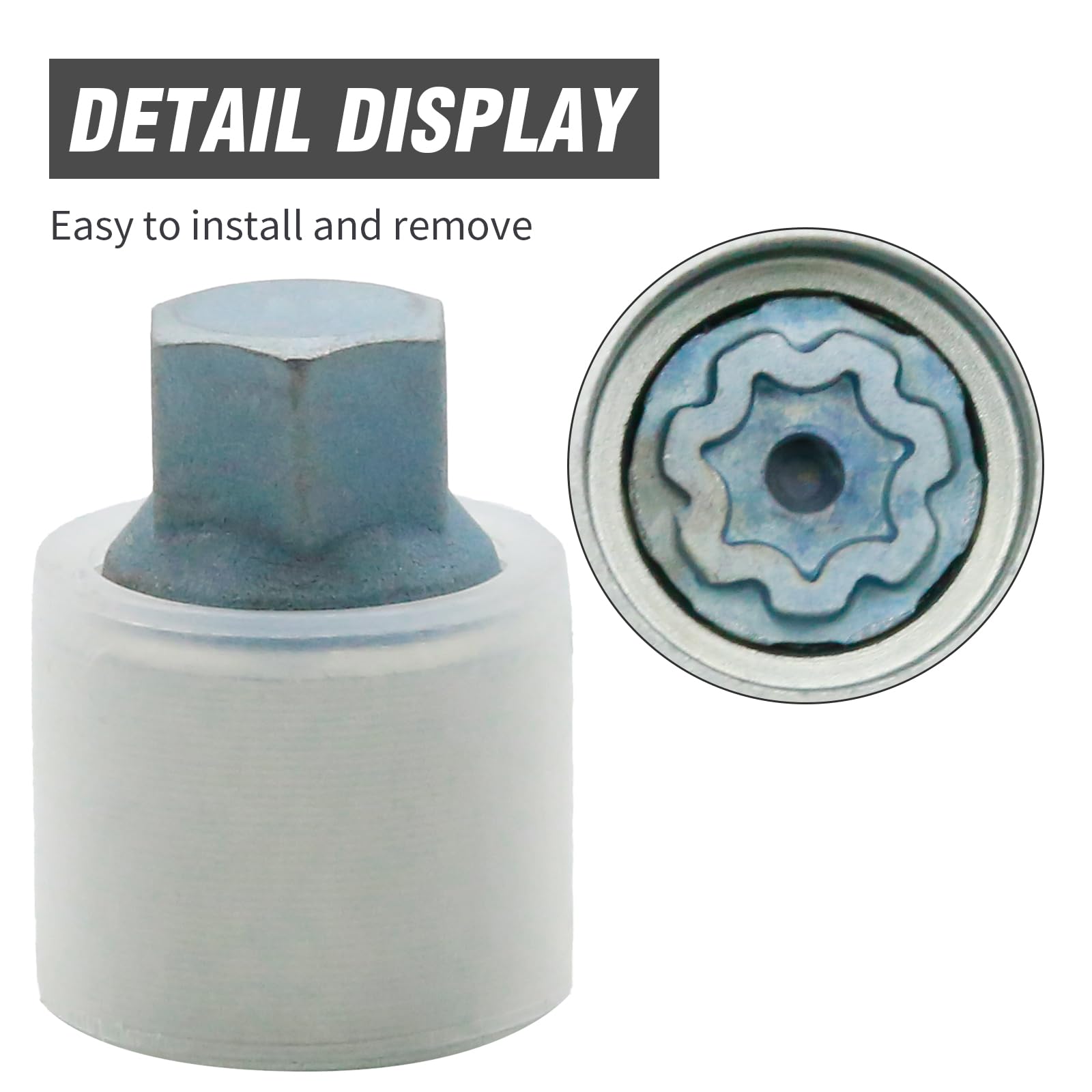 Hoypeyfiy 4F0689139C 814 Clé antivol pour écrou de roue de voiture, clé de remplacement robuste pour clé A-D numéro 814, lettre Q
