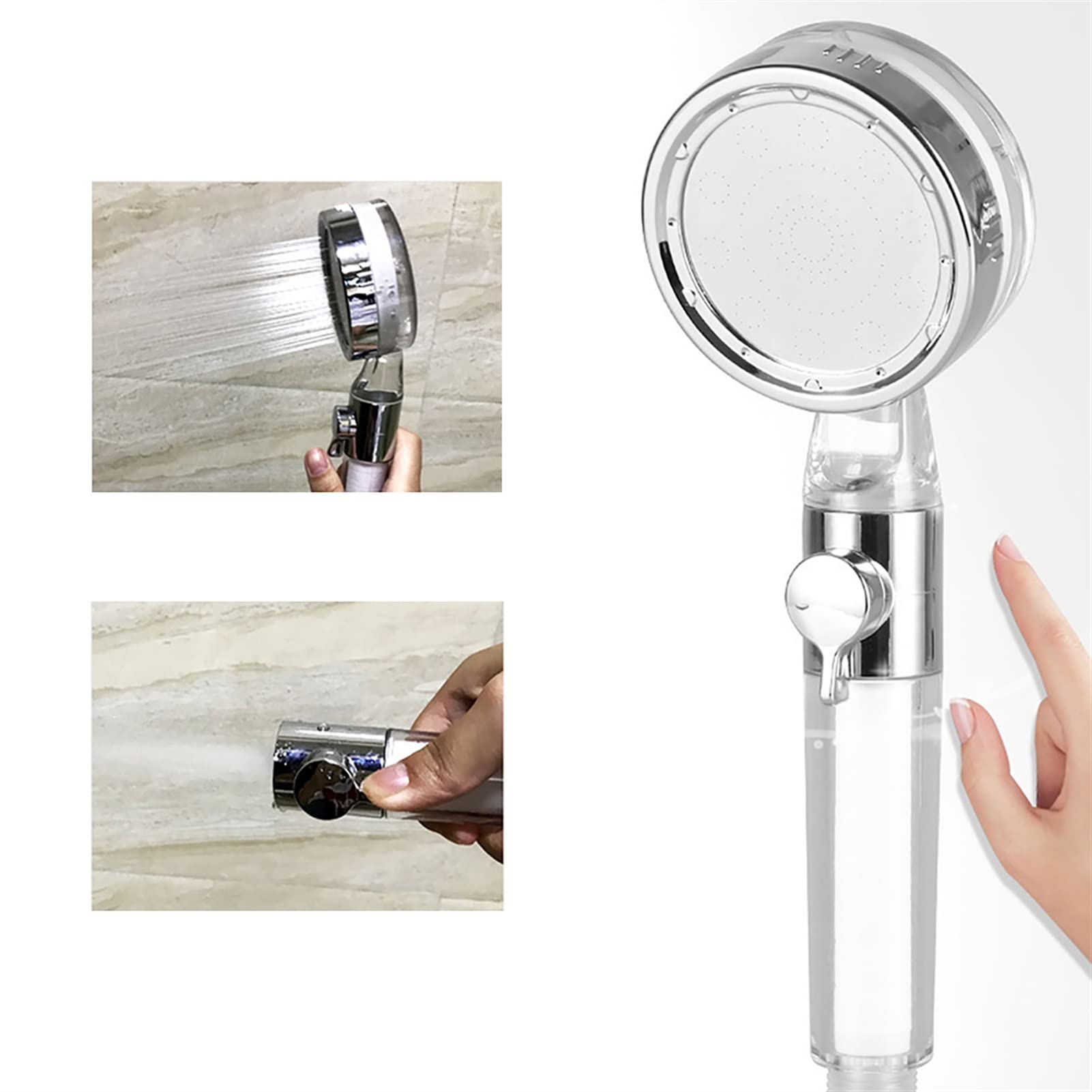 Cabezal de ducha de lluvia con ducha de mano y doble filtro, accesorio de ducha de baño de alta presión, rociador ajustable que ahorra agua para el baño, cabezales de ducha para el hogar