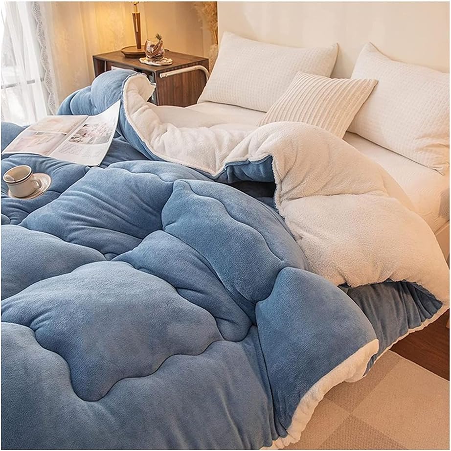 Couette cachemire et coton d'hiver luxe et confort chaud pour lit double