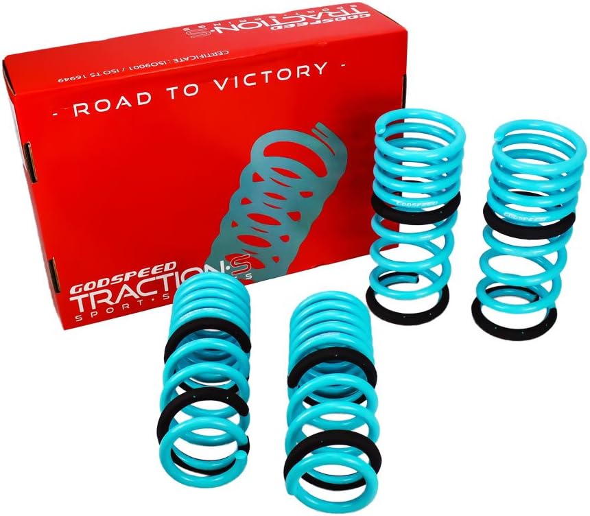 Godspeed LS-TS-II-0002-A Traction-S Performance Lowering Springs, Reduce Body Roll, Improved Handling, Set of 4, compatible with Infiniti G37 Sedan (V36) 2009-2013 RWD