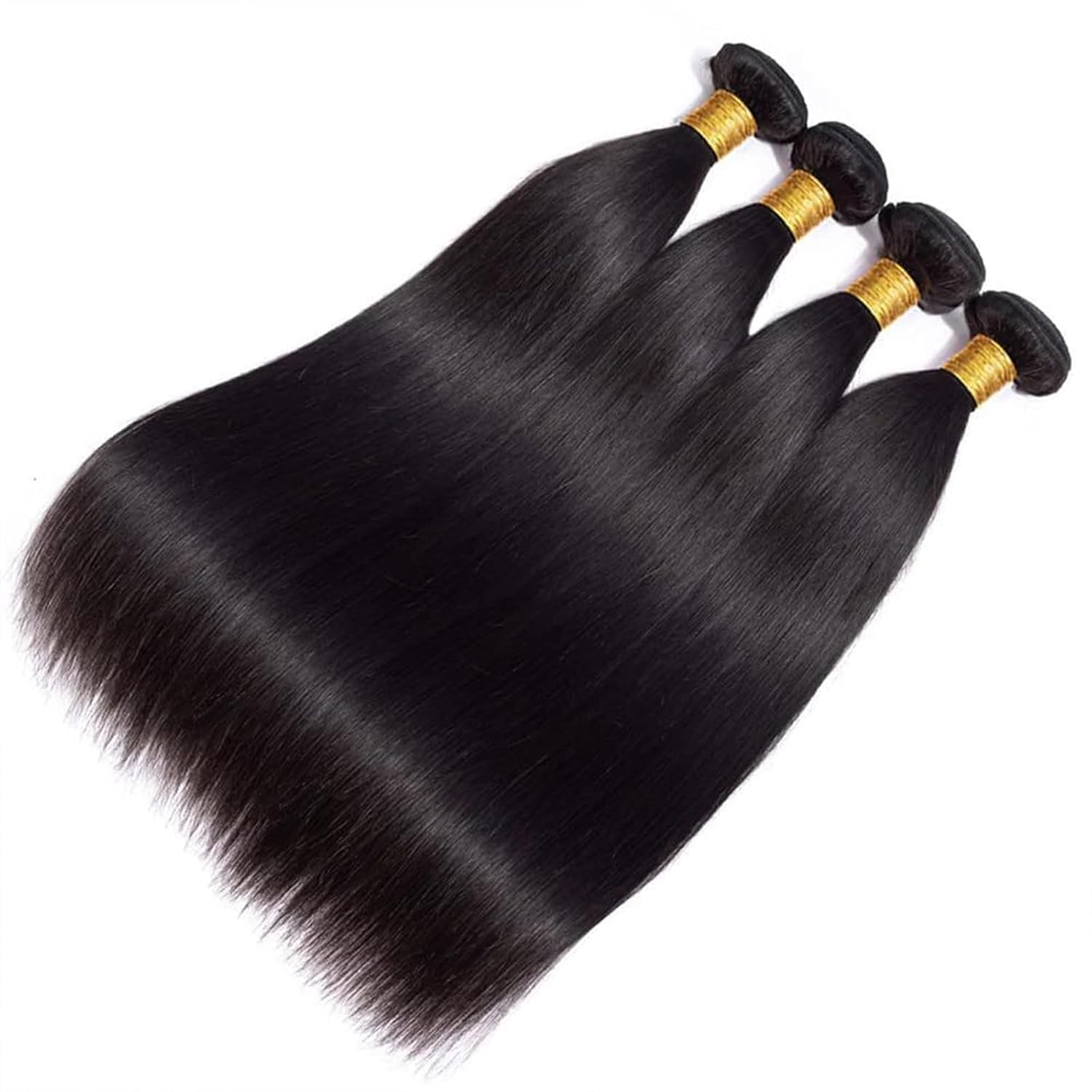 Tessitura brasiliana in set Capelli umani vergini Tessitura capelli naturali lisci set 100% capelli umani naturali lisci Mèches capelli lisci (25/30/35/40 cm/280g)
