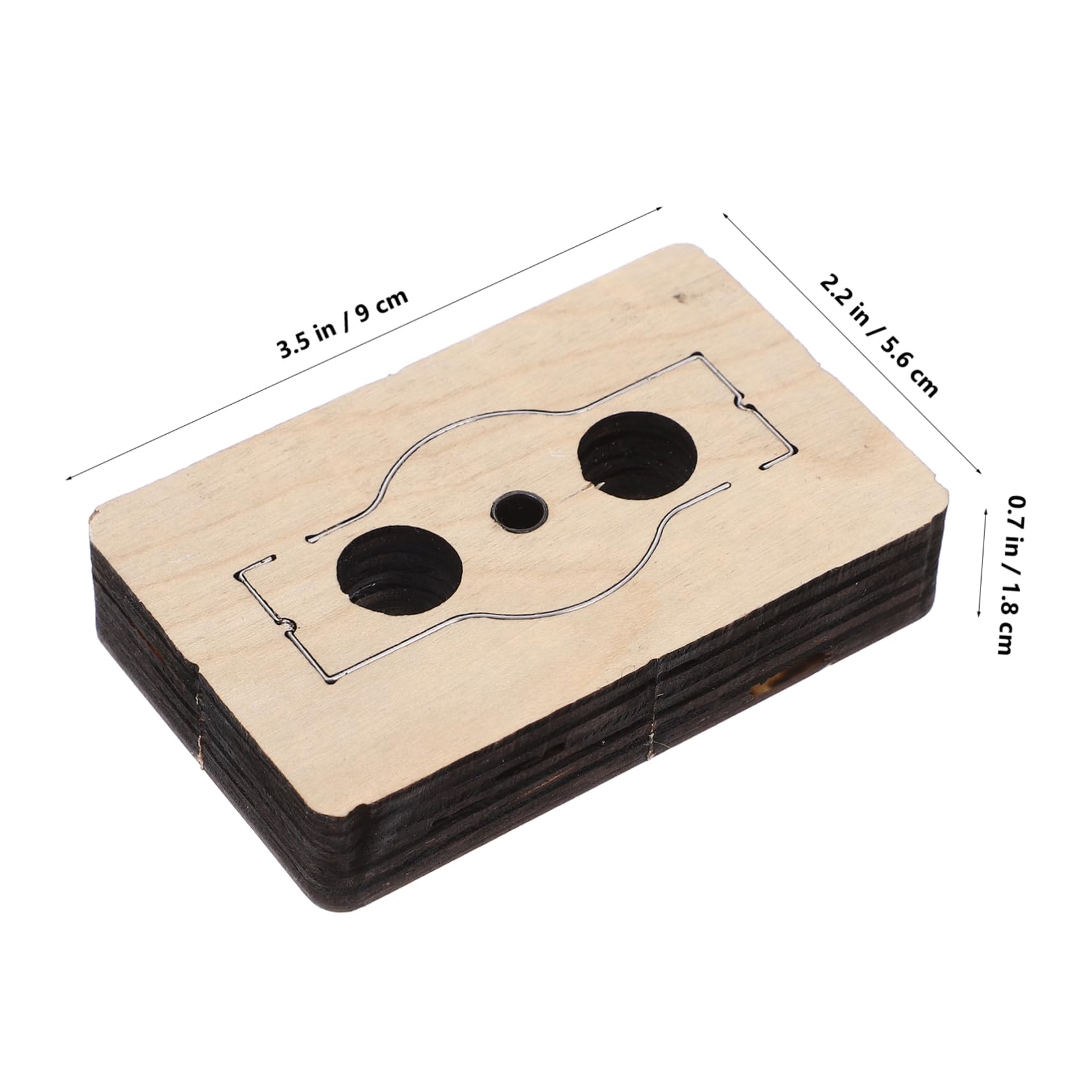 LALAFINA DIY Leather Cutting Mold Scarf Buckle Template Wooden Cutting Die Multi-use Craft Tool