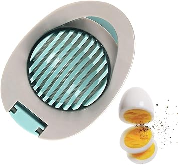 Egg Slicer for Hard Boiled Eggs Cutter with Stainless Steel Wire Dishwasher Safe Green