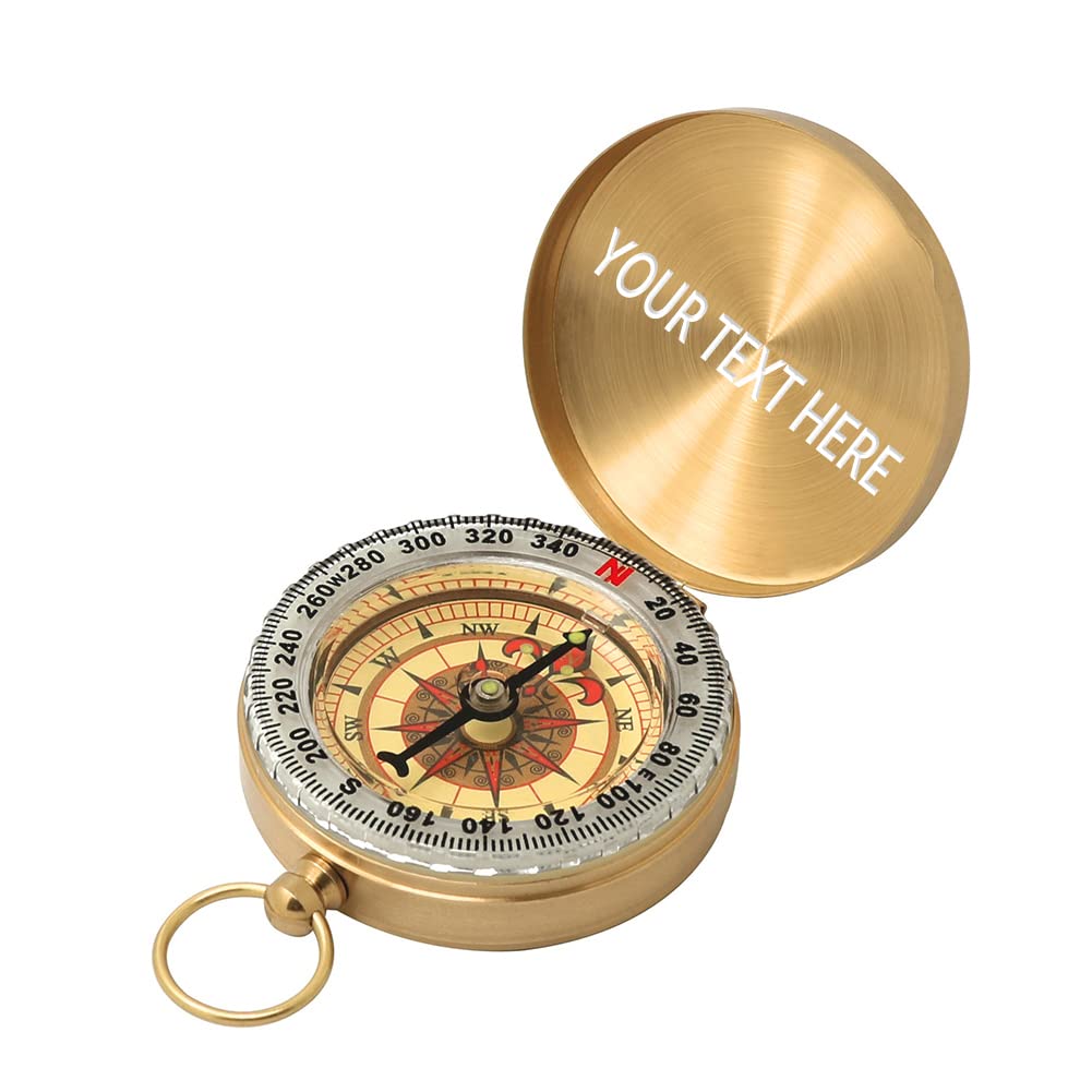 【中古】「非常に良い」Golden Compass Amazon.com : Personalized Copper Compass for Him Custom Engraved