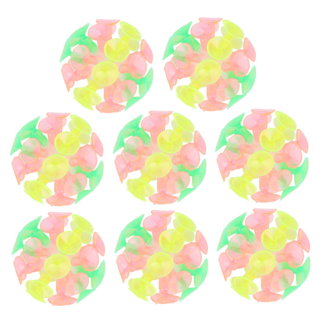 Toddmomy 8pcs Suction Balls for Boys and Girls PVC Creative Suction Toys Bounce Balls Sucker Cups Fun Sticking Toys