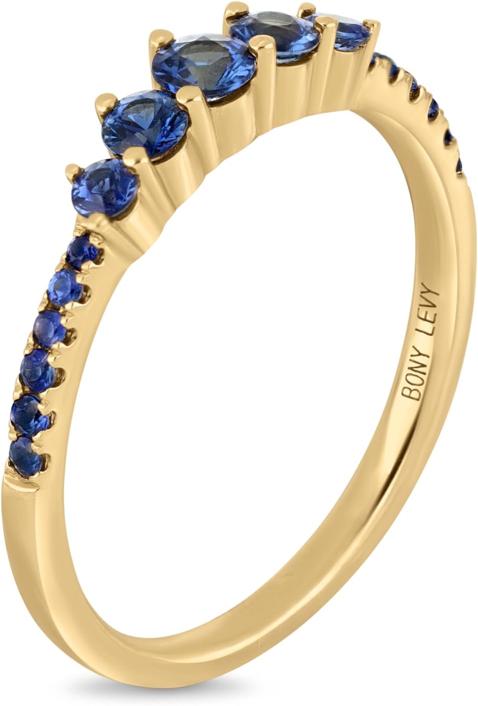 Bony Levy 18K Yellow Gold Sapphire El Mar Stackable Ring