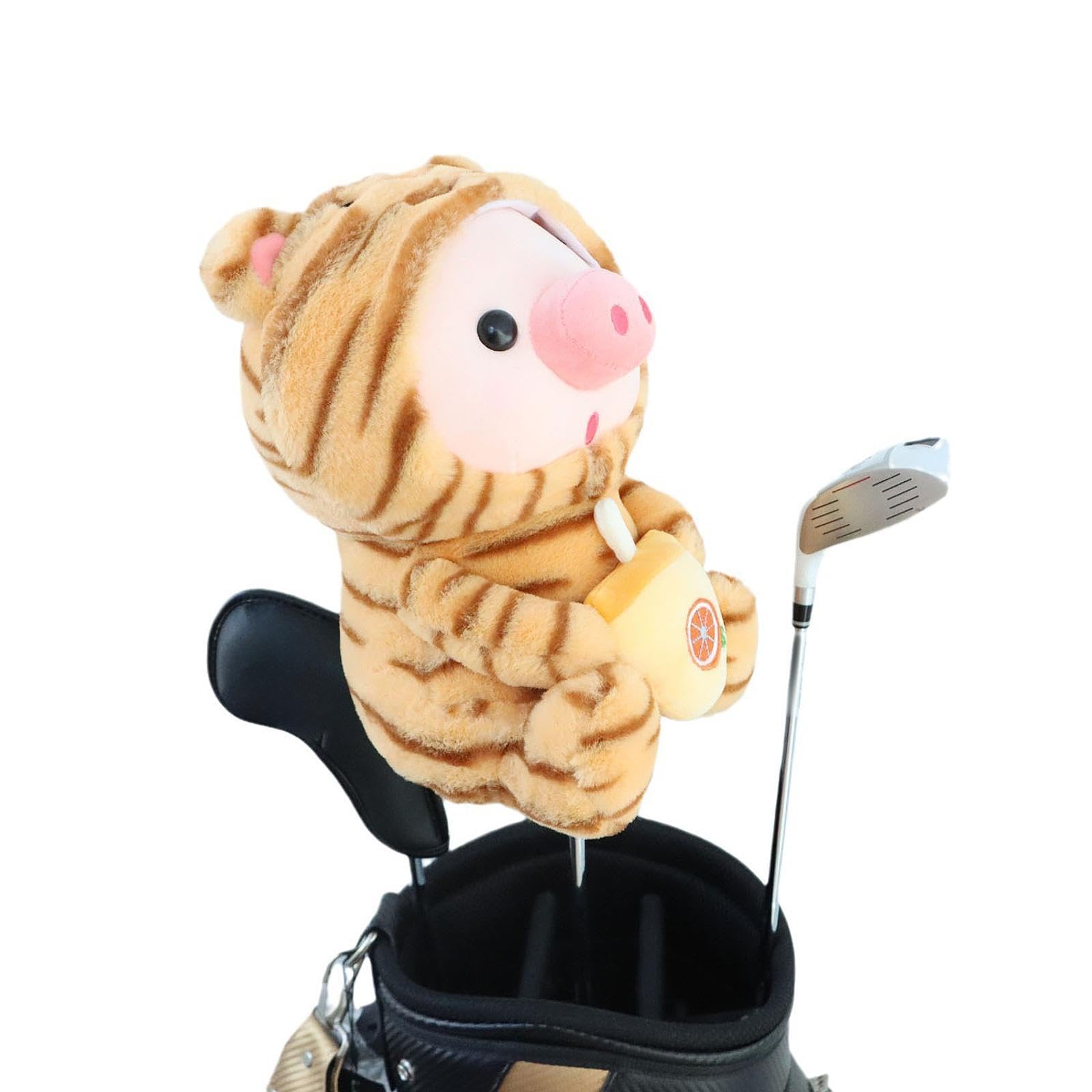 Amagogo Golf Wood Driver Heascover Club Head Cover Protection Protection de en Peluche pour Hommes Femmes Animal Shaped