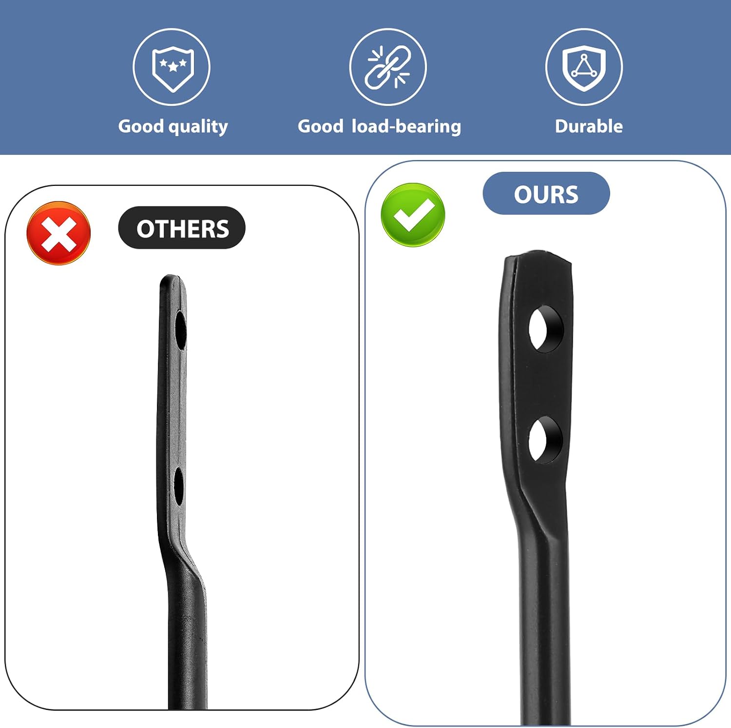4Pack Curtain Wall Hooks, Curtain Holdbacks, Curtains Tie Backs for Curtains, Decorative Drapery Holdbacks for Wall Ties with Screws Black Metal U Shaped Pull Backs (3.94× 0.21 × 0.2 inches)