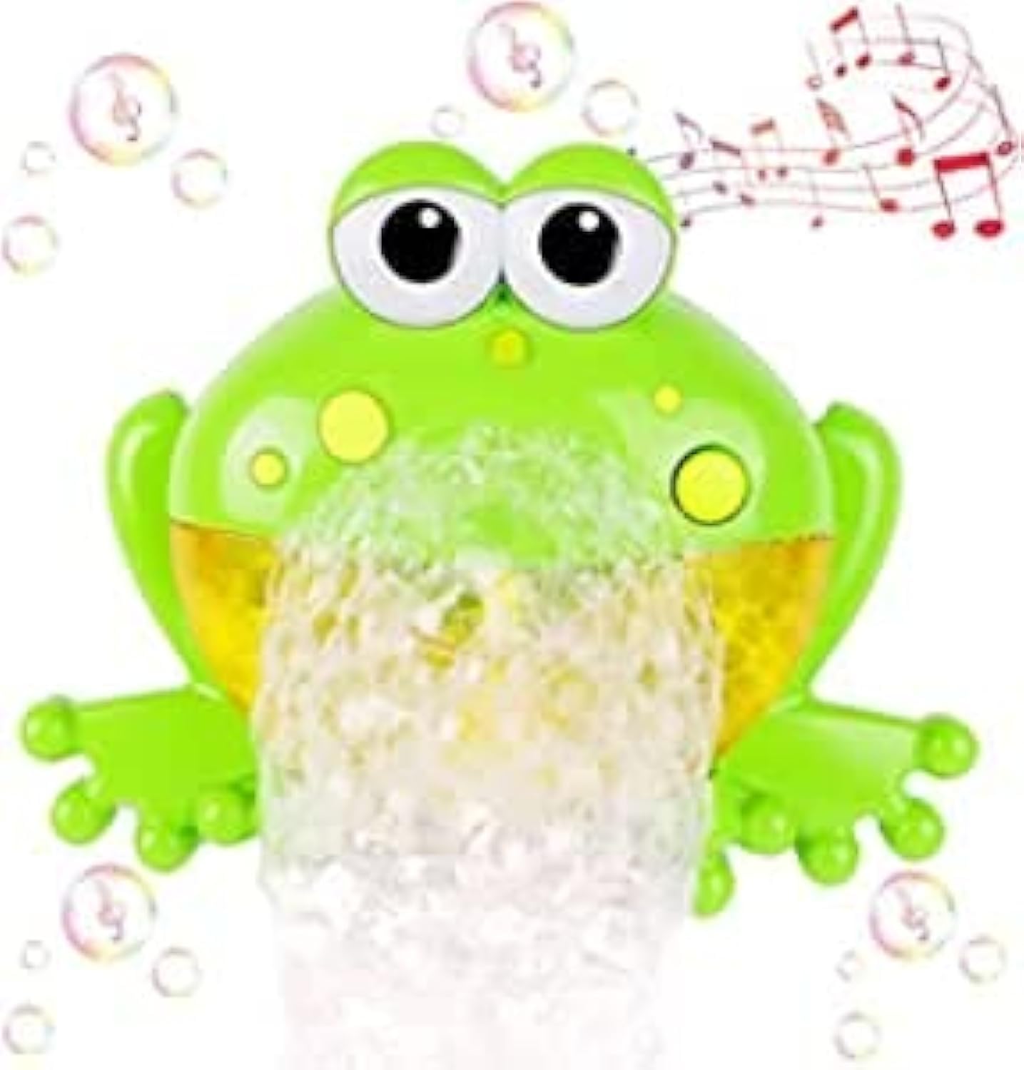 Baby-G Frog Bath Toys for Toddlers, Bathtub Bubble Maker Toy, Tub 1000 Bubbles Makes Machine Blower Cute for Kids Bathtime Shower with 12 Music Songs Fun Gift 3 4 5 Girl Boy