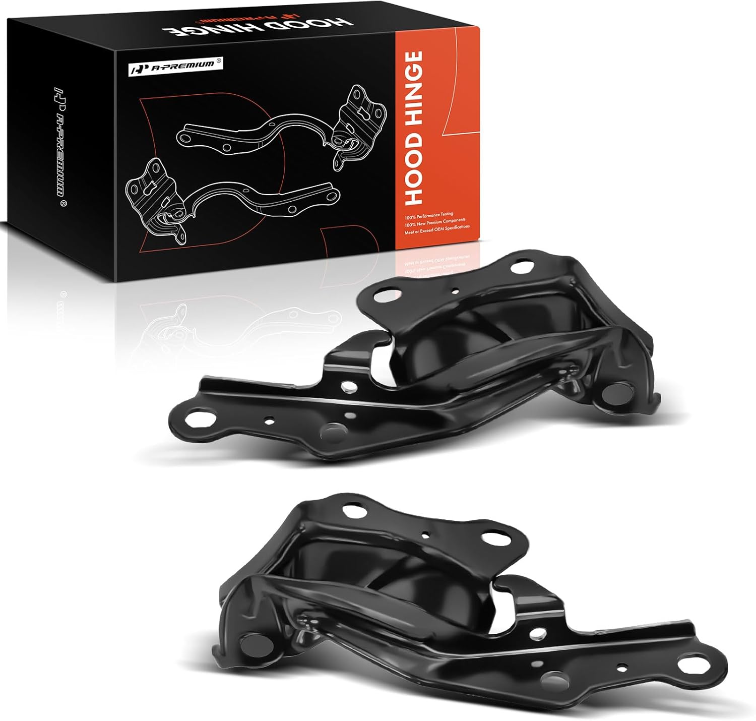 A-Premium Driver and Passenger Hood Hinges Compatible with Toyota Tacoma 2005-2015, Set of 2 Front Left and Right Side Hood Hinges, Replace# 5342004011, 5341004011