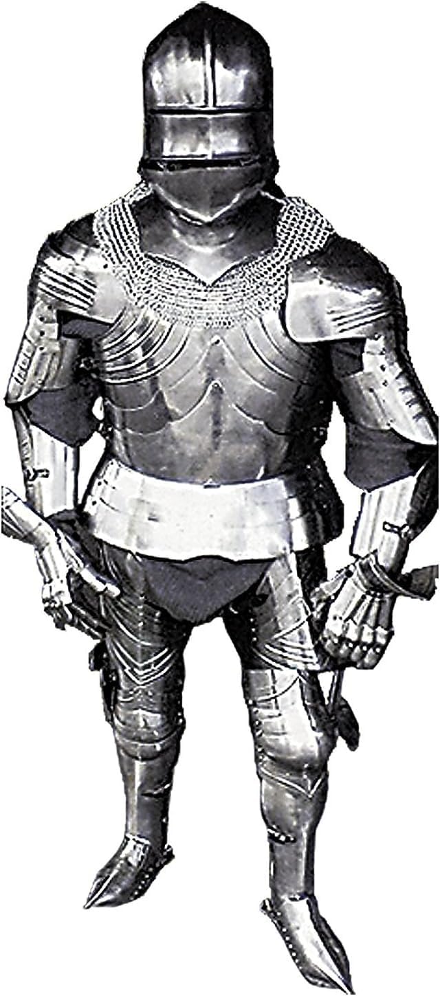 Medieval Gothic Full Suit of Armor Armour Full Wearable Steel Body Armor Silver