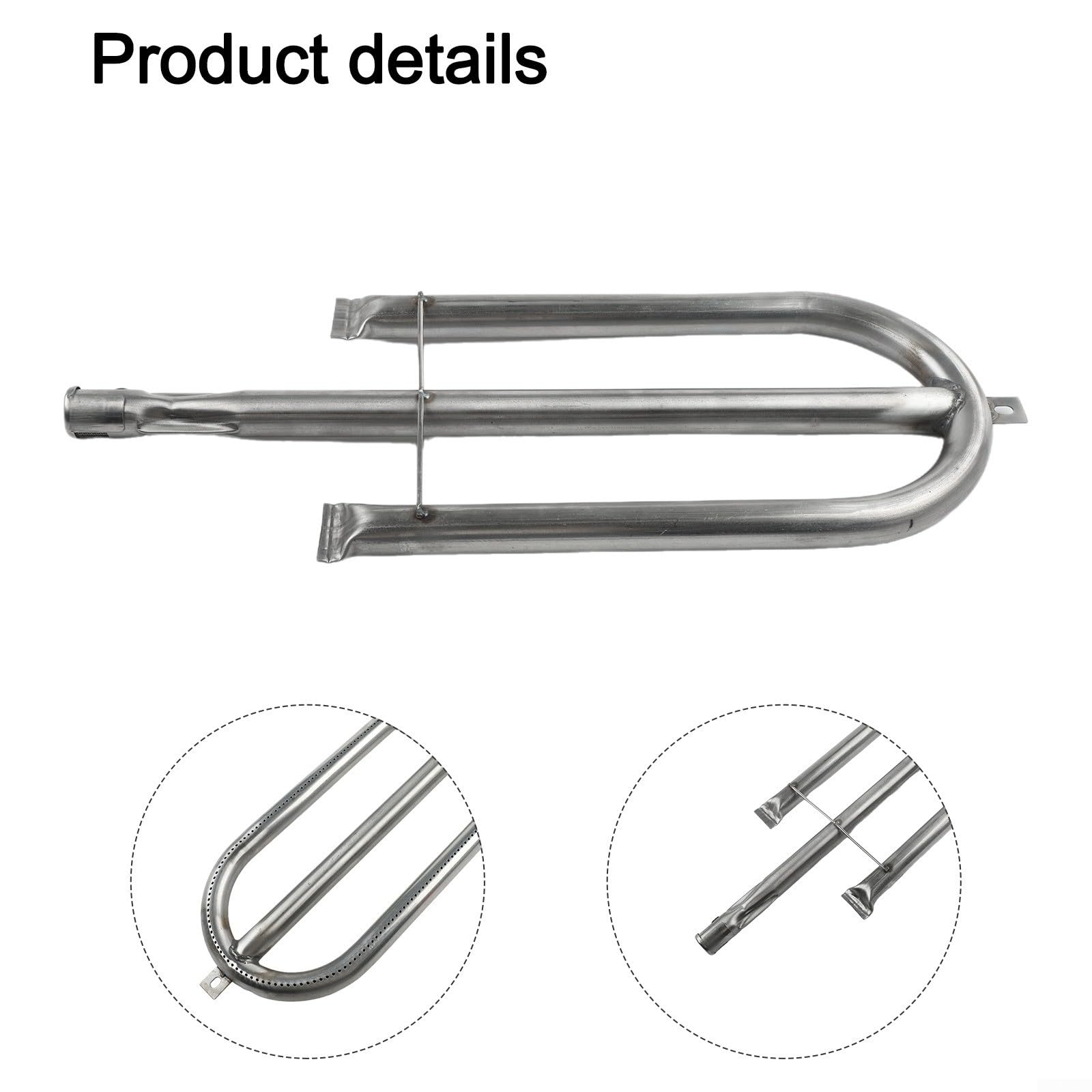 Bruciatore a U in acciaio inossidabile, 58 cm, per barbecue