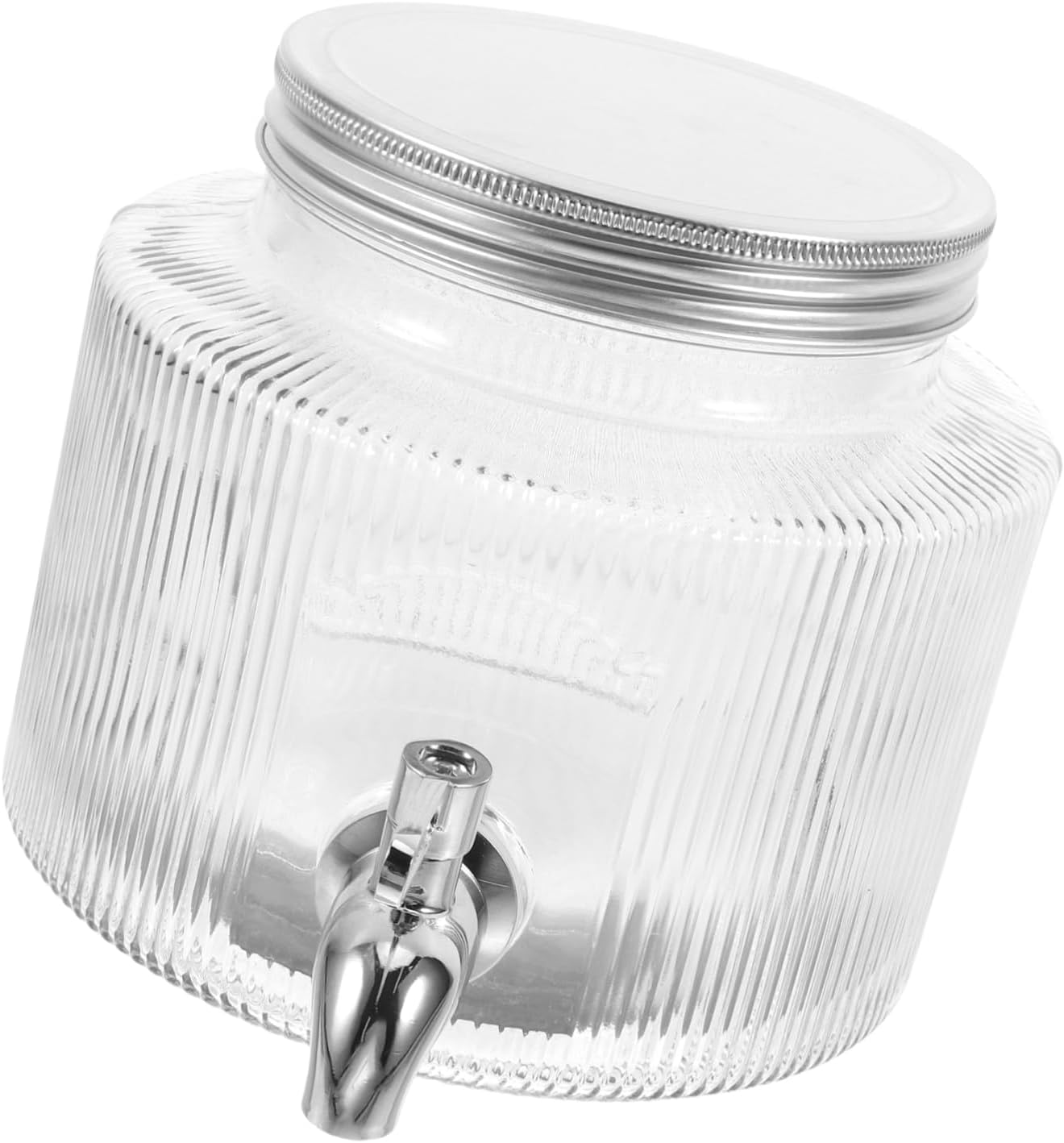 Large Capacity Glass Beverage Dispenser Water Container Juice Dispenser for Fridge Home Party Use