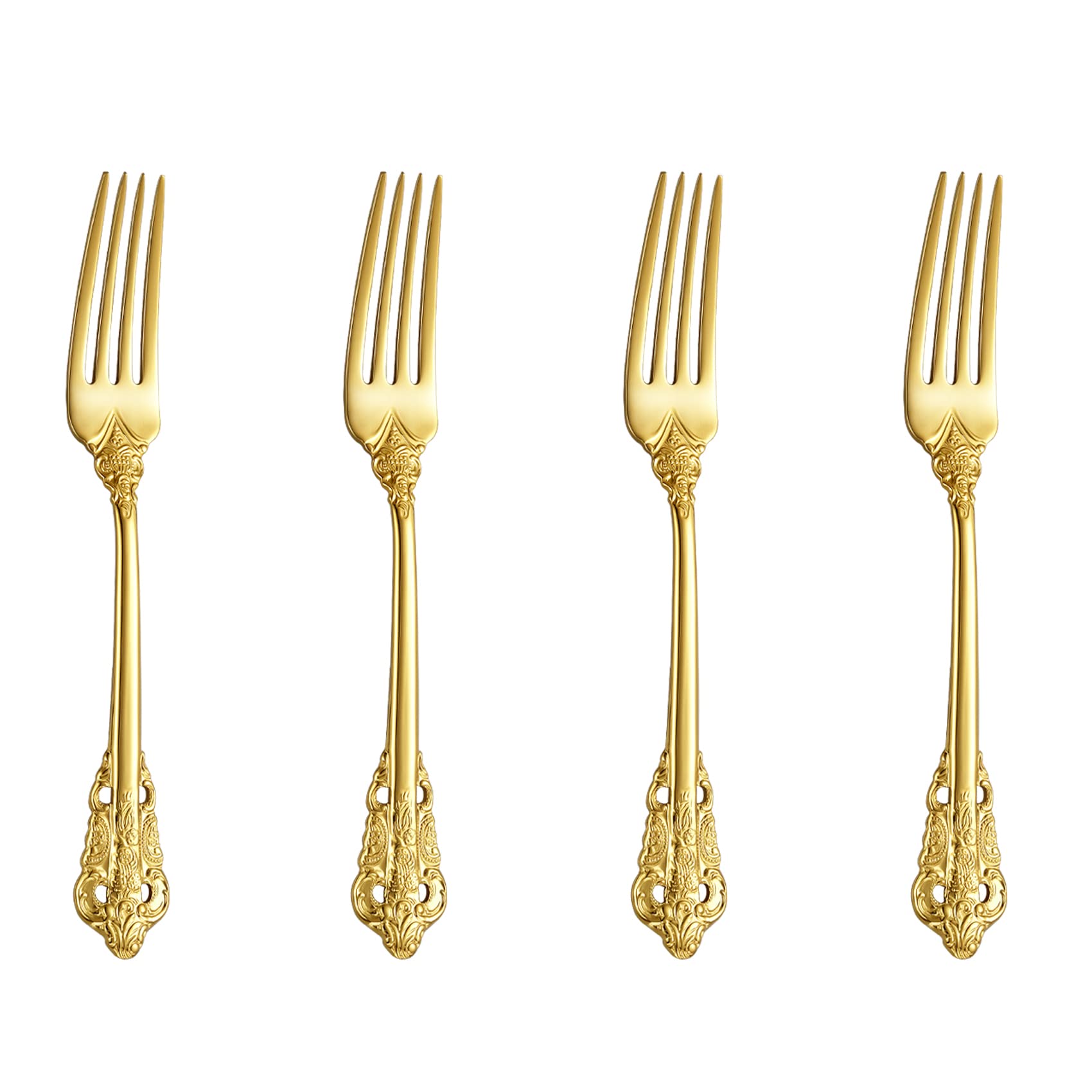 KEAWELL Luxury 4-Piece 5.9-Inch 18/10 Appetizer Forks (Gold Accent) — Amazon image 10
