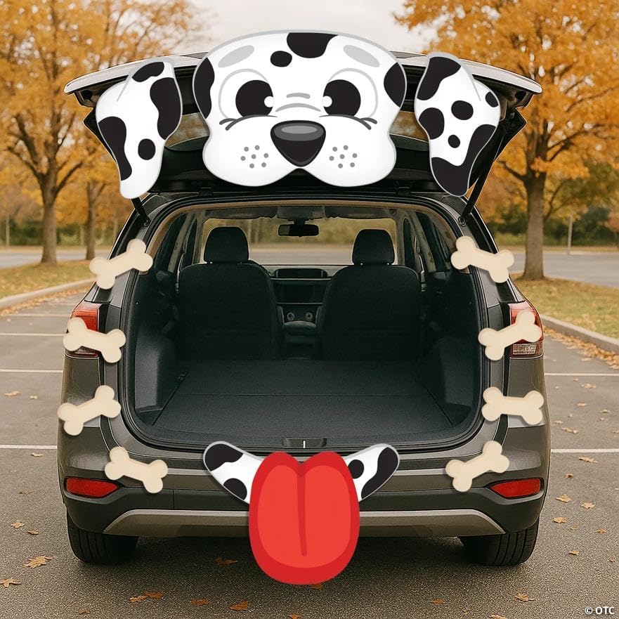 Fun Express Value Dalmatian with Bones Trunk-or-Treat Cardstock Decorating Kit – 12 Pieces