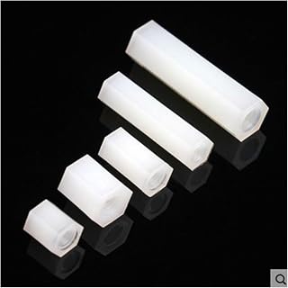 Separador de nailon blanco M4 * LL = 6-50mm hembra a hembra, espaciador de plástico de nailon, tuerca hexagonal larga, 500/1000 Uds.(M4X10 1000pcs)
