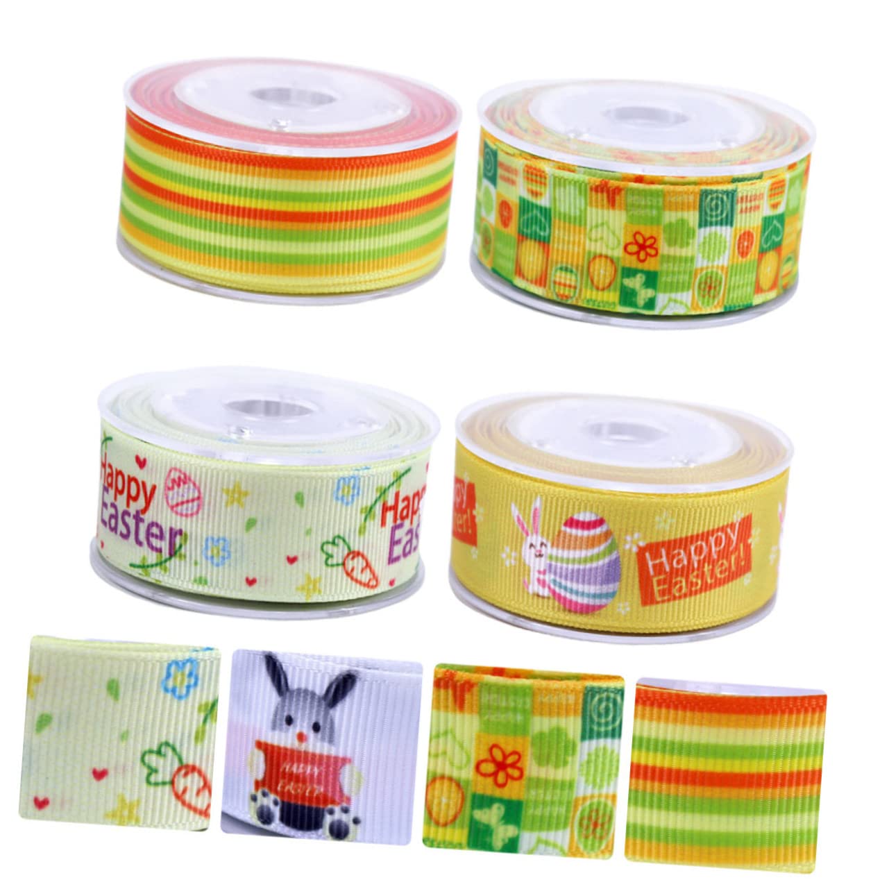 NUOBESTY 12rollen Ostern Schleifenband Dekoratives Bastelband Für Haarschmuck Geschenkverpackungen Hochzeiten Und Festlichkeiten Breit Kreative Designs Langlebig Und Praktisch
