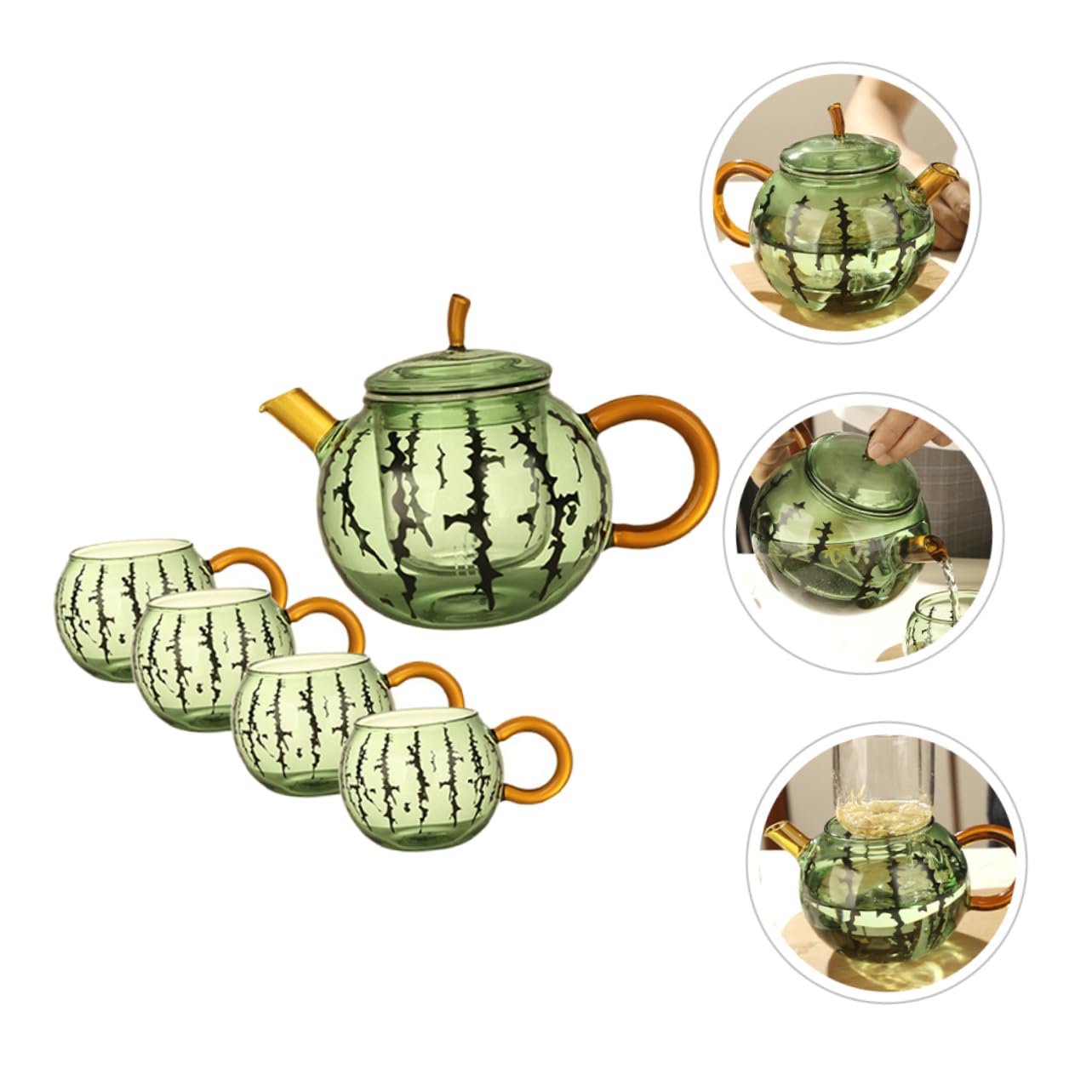 Cabilock Tetera De Cristal Pequeña y Práctica Ideal Para Té Suelto y Té En Bolsa