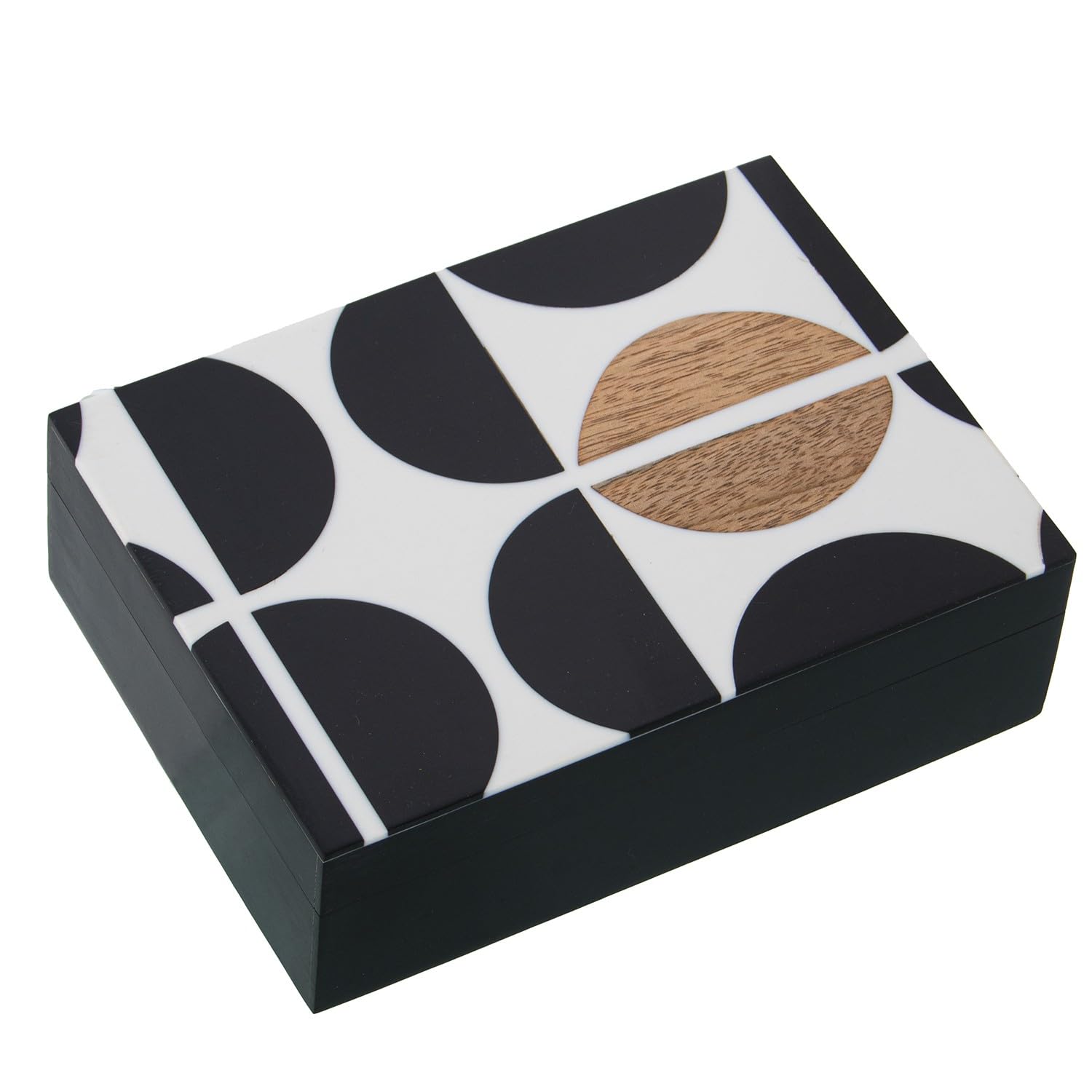 Boîte à bijoux en bois naturel et résine pour organiser votre coiffeuse