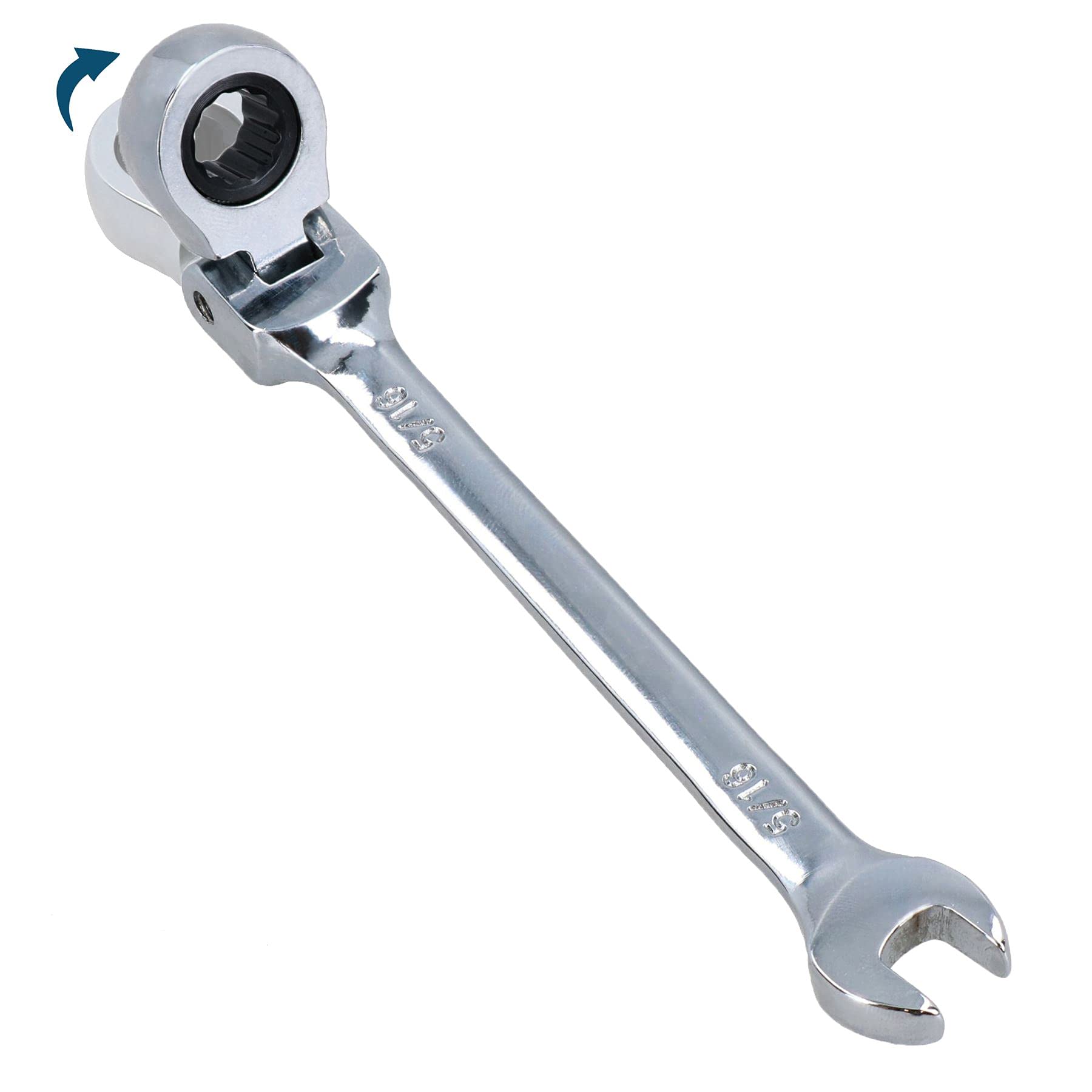 AB Tools 5/16” AF SAE Imperial Flexible Flexi Head Ratchet Spanner Combination Wrench