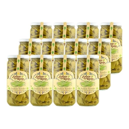 Judías Verdes Cocidas Sabor De Rioja 660 g. (Pack 12 botes x 660 g.)