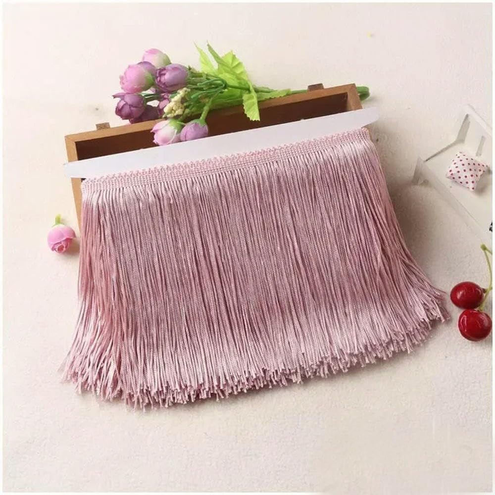 VIXDA 10Yards 10-30cm Color Tassel Fringes Sewing Curtain Stage Garment Lace Trim Latin Dance Dress Fringe Tassels DIY Craft