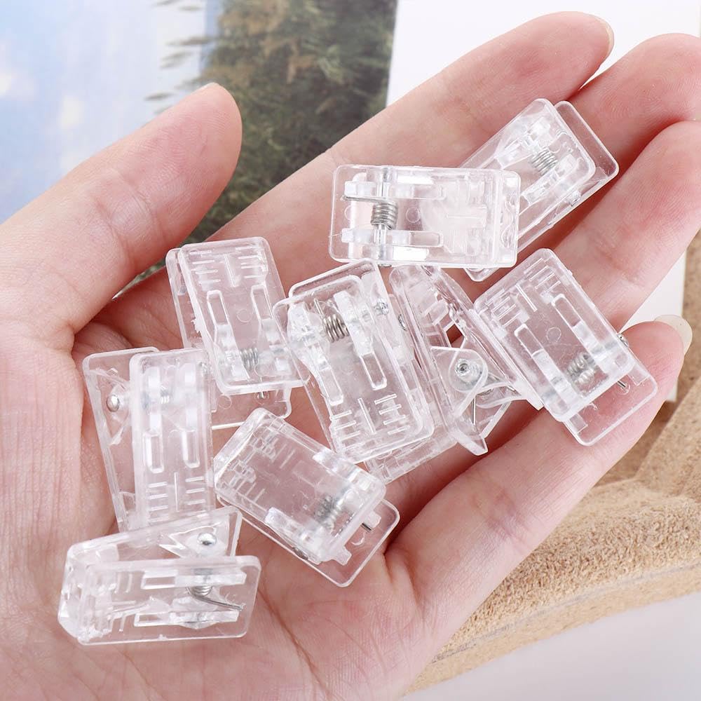 60 Clips Auto-adhésifs CLVPAI - Pinces à Ressort Adhésives Pour Tapisserie, 13x25mm