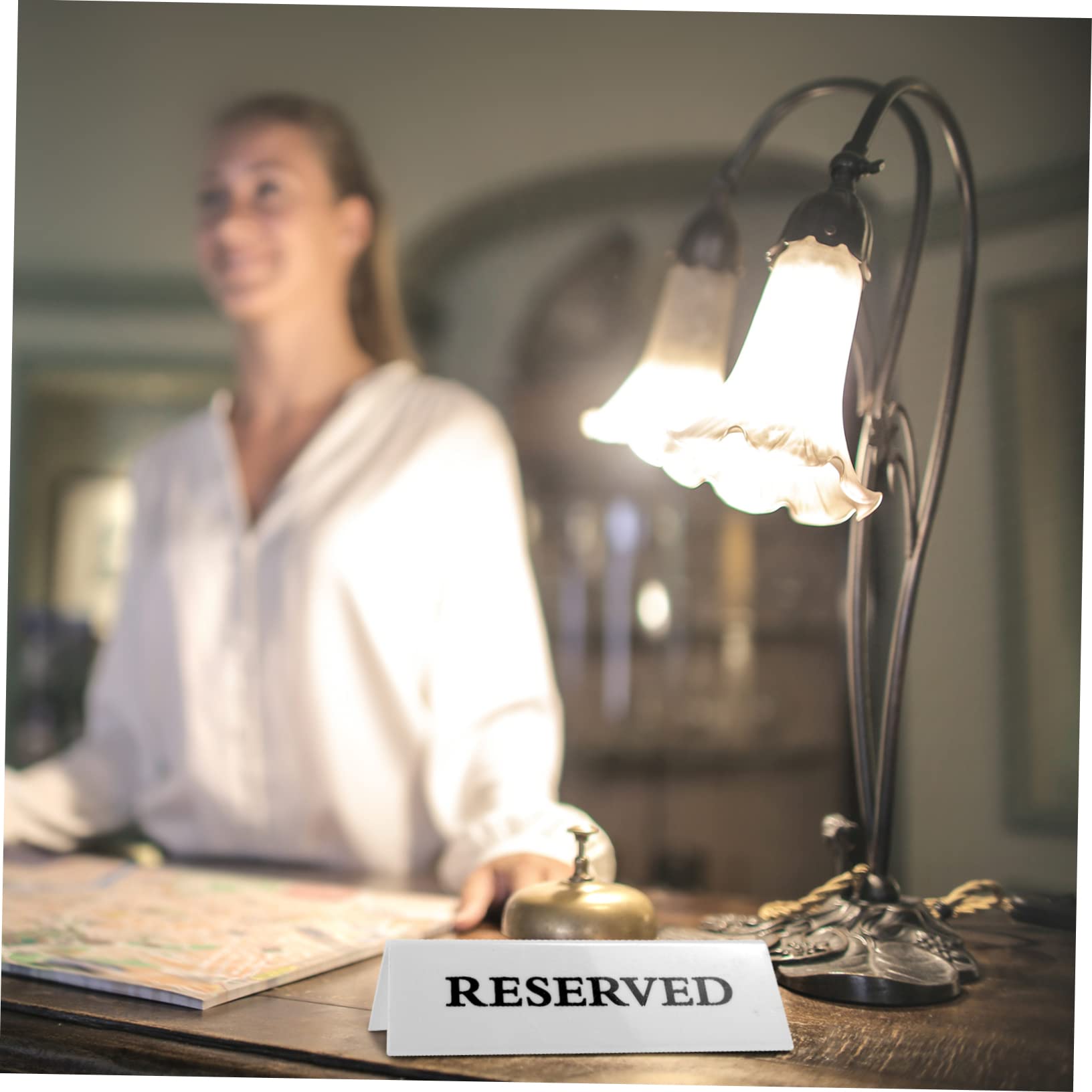 BELLIFFY Reserved Seating Signs 2pcs Acrylic No Smoking Sign for Parties Wedding Restaurant