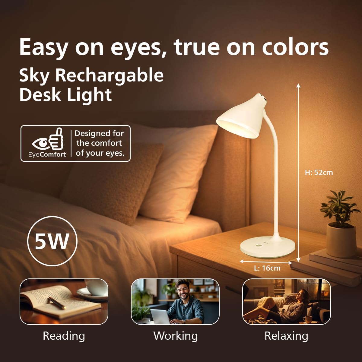 Philips Sky Touch Lamp - Rechargeable LED Desk Light -3 Philips Sky Touch Lamp - Rechargeable LED Desk Light -3