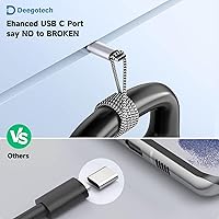 Vista 7 de Deegotech - 2 cable de carga USB tipo C de carga rápida de 6.6 pies, de nailon trenzado largo tipo C para Samsung Galaxy S10 S9 S8 Plus Note10 9 8