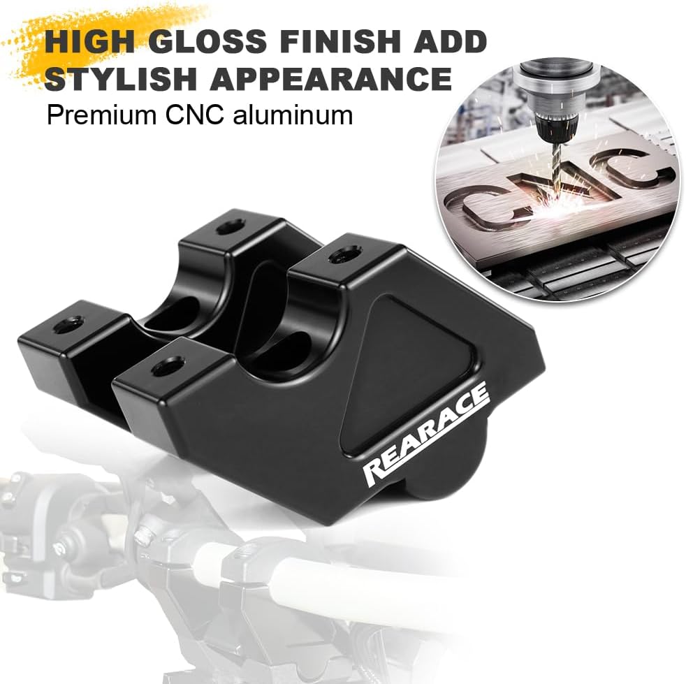 Aluminum Handlebar Risers Extension Kit Mount Clamps Fit for Can-Am Ryker 600/900/Rally Edition/Sport 2019-2025